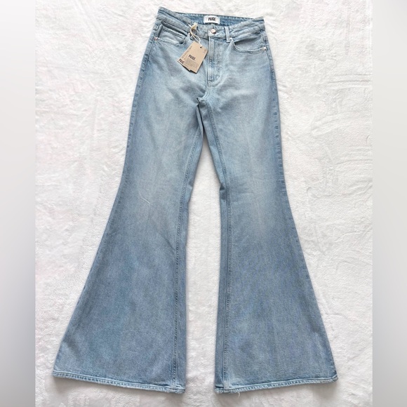 PAIGE Denim - PAIGE Marlow Reverse Seamed Super Flare High Rise Jeans--NWT--27
